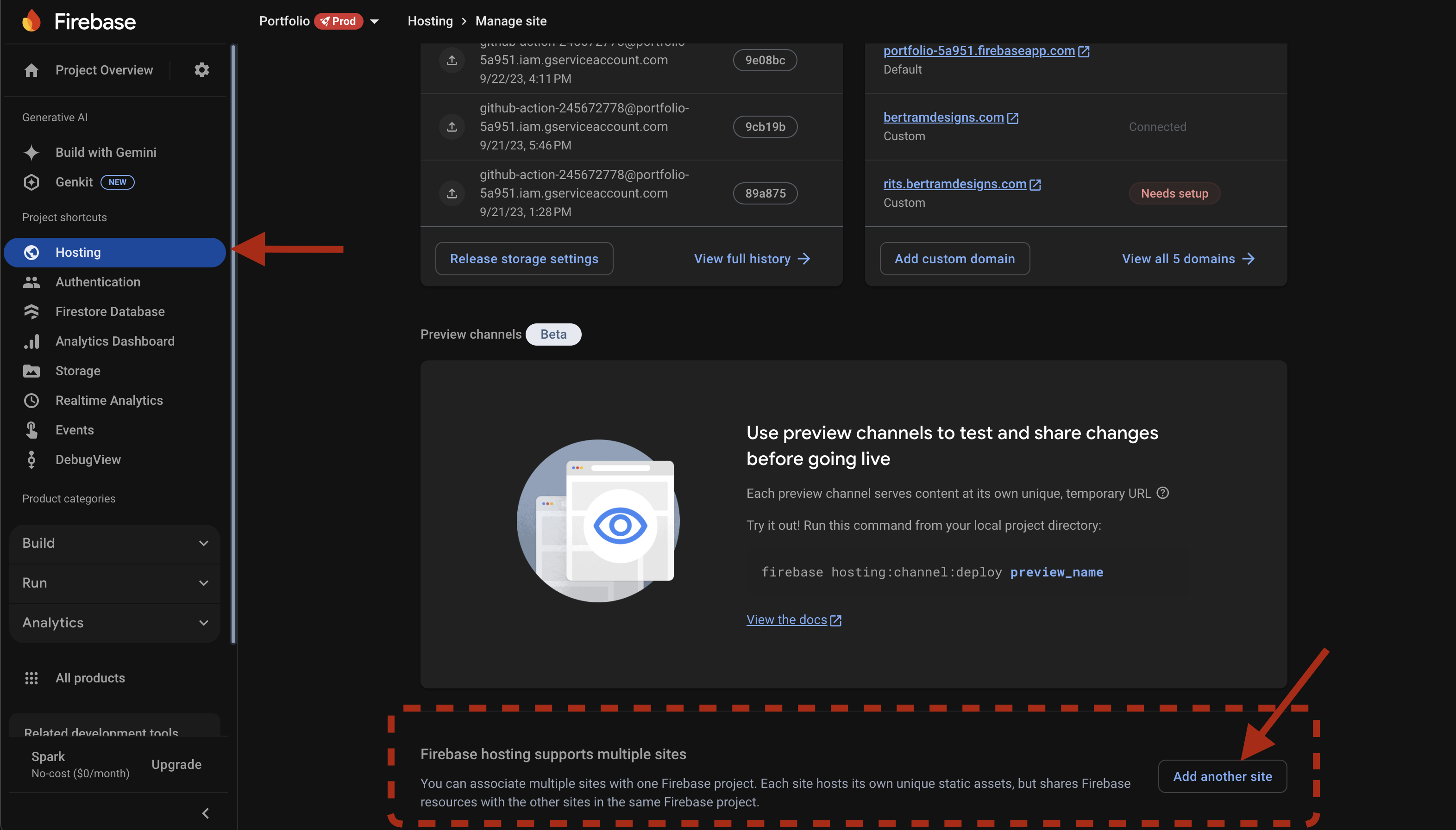 Add a second site