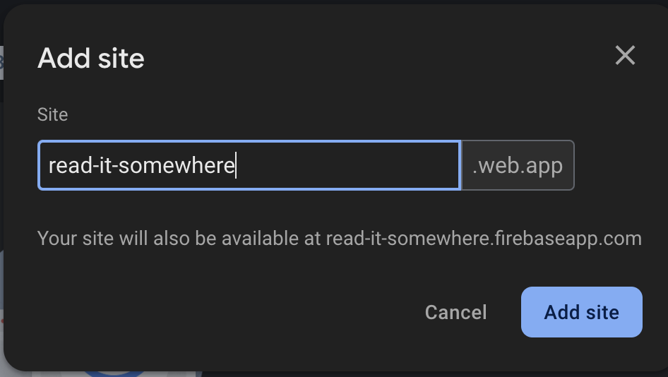 Enter Site Name